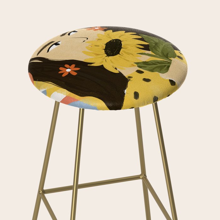 Sunflowers In Your Face Stool Gallery Image 2