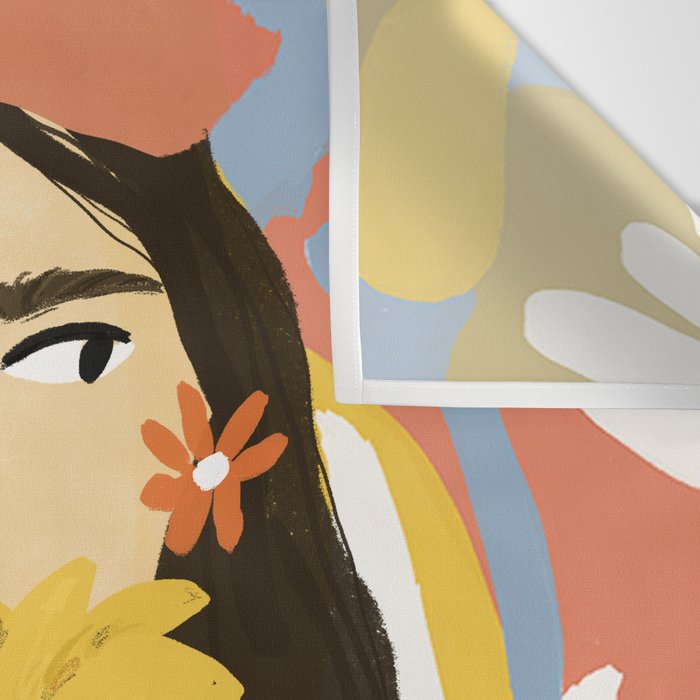 Sunflowers In Your Face Wall Tapestry Gallery Image 3