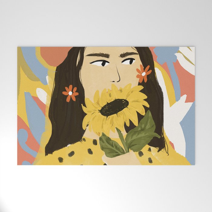 Sunflowers In Your Face Welcome Mat Gallery Image 1