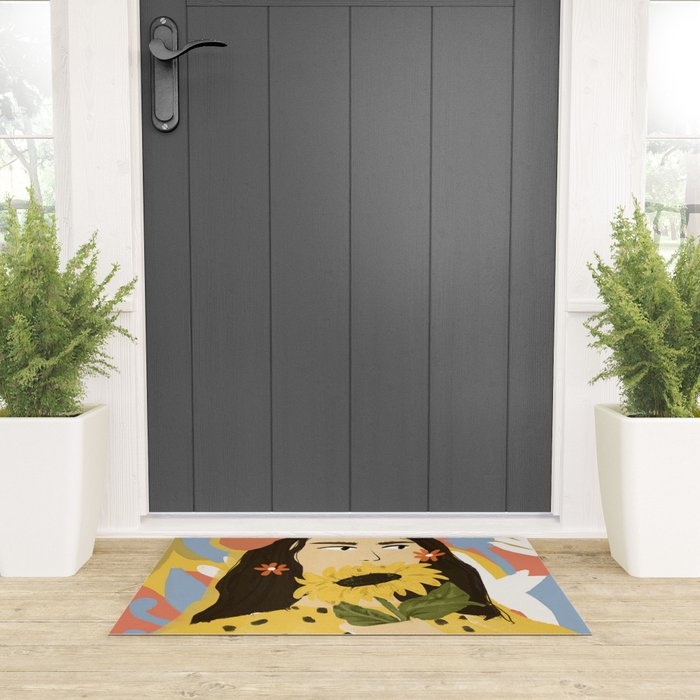 Sunflowers In Your Face Welcome Mat Gallery Image 3