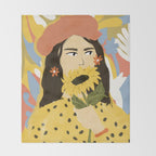 Sunflowers In Your Face Throw Blanket Gallery Image 2