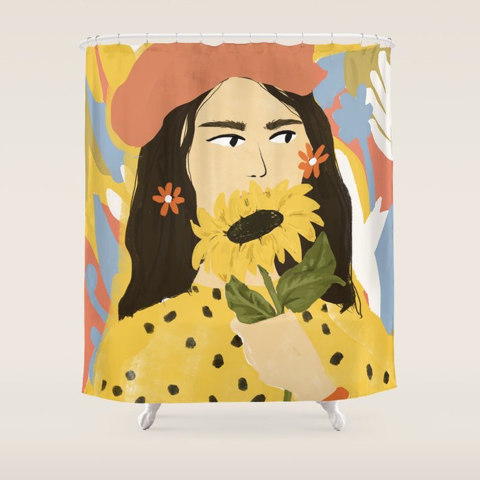 Sunflowers In Your Face Shower Curtain Gallery Image 1