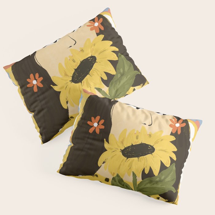 Sunflowers In Your Face Pillow Sham Gallery Image 3
