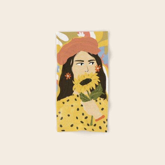 Sunflowers In Your Face Bath Towel Gallery Image 1