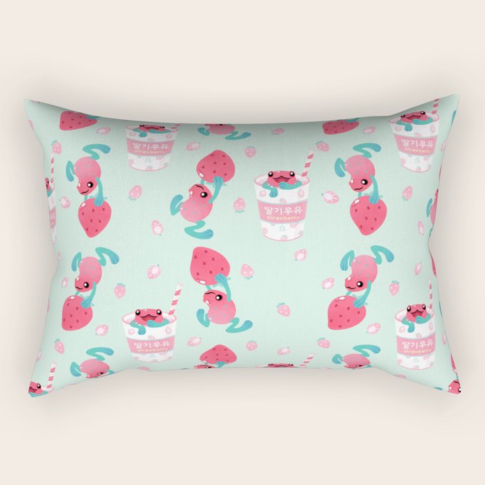 Strawberry poison milk 2 Rectangular Pillow Gallery Image 1