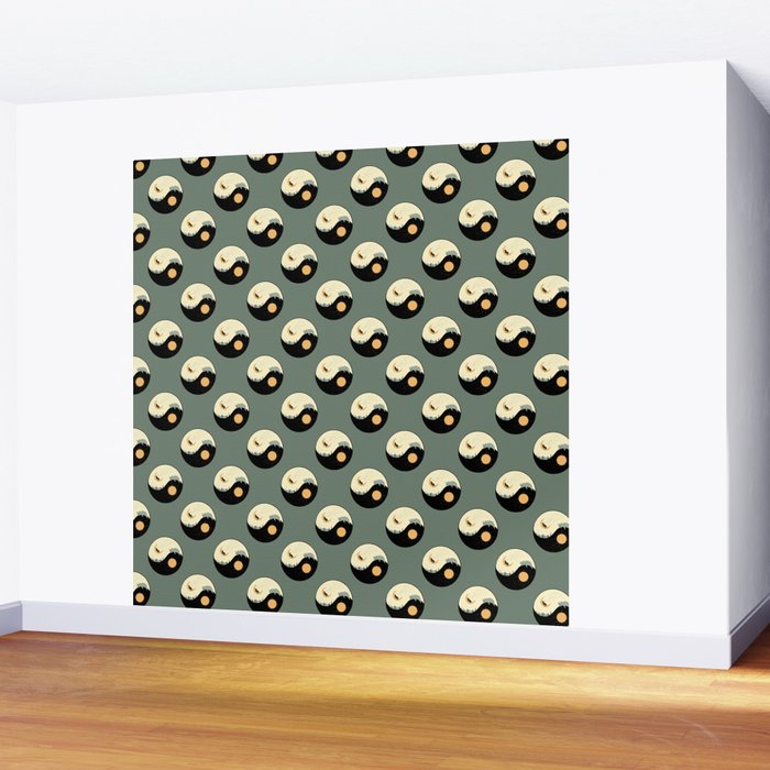 Hidden cat 36 yin yang balance Wall Mural Gallery Image 2