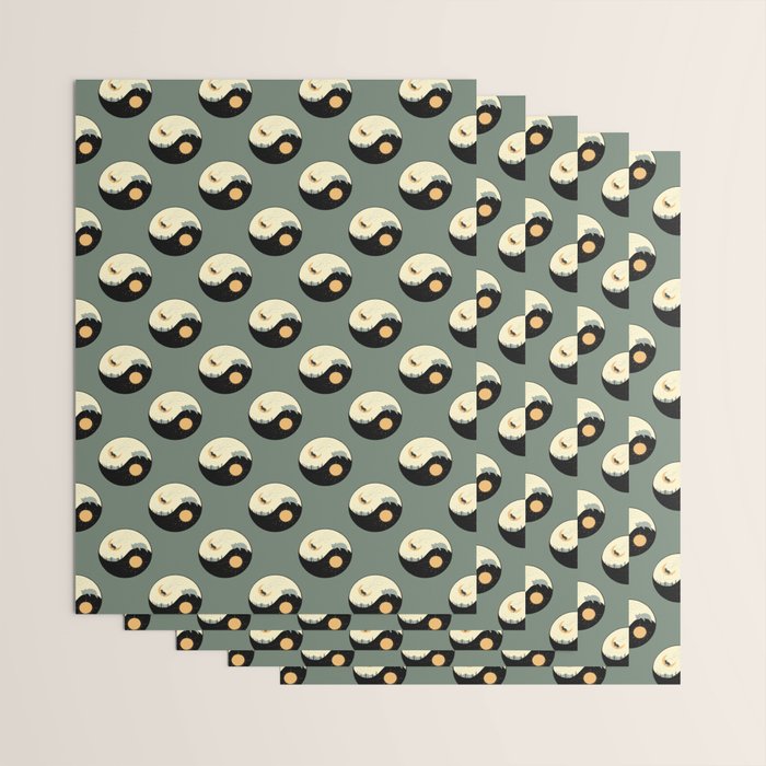 Hidden cat 36 yin yang balance Wrapping Paper Gallery Image 3