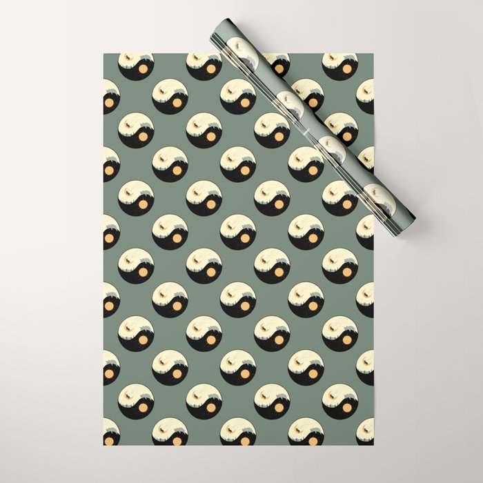 Hidden cat 36 yin yang balance Wrapping Paper Gallery Image 1