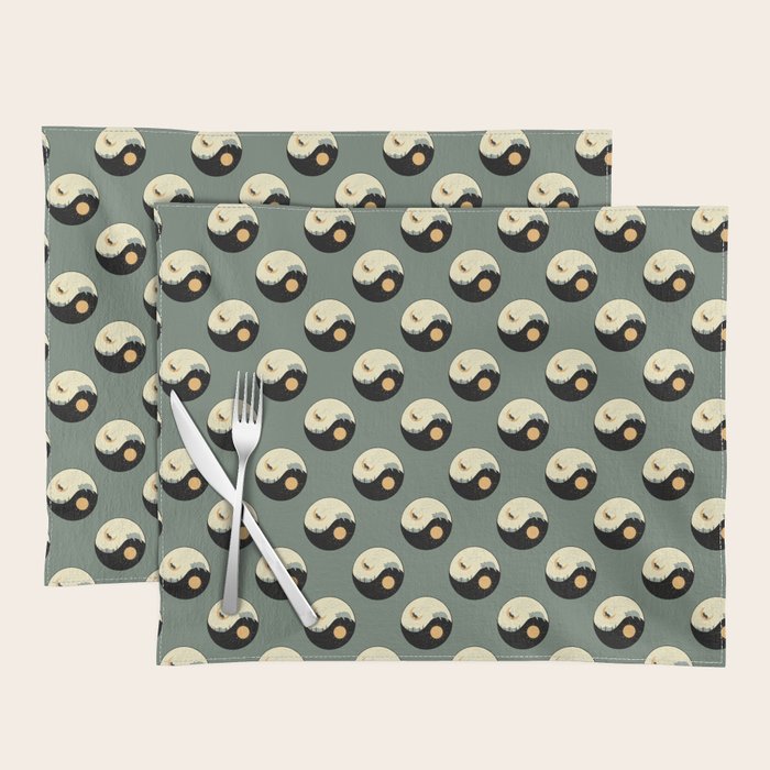 Hidden cat 36 yin yang balance Placemat Gallery Image 1