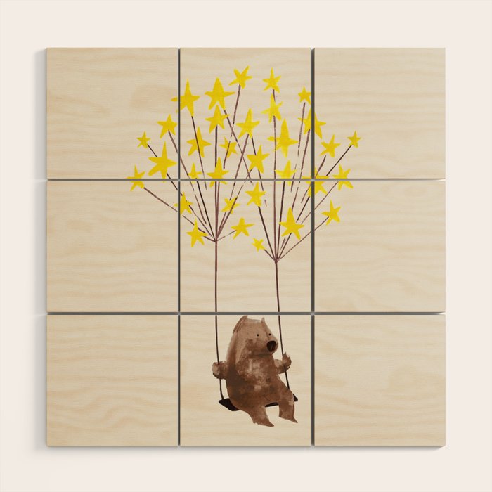 Stars Swing Wood Wall Art Gallery Image 1
