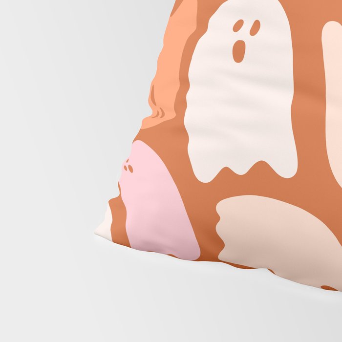 Ghost Print in Orange Pillow Sham Gallery Image 4