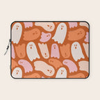 Ghost Print in Orange Laptop Sleeve Gallery Image 1