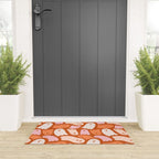 Ghost Print in Orange Welcome Mat Gallery Image 3
