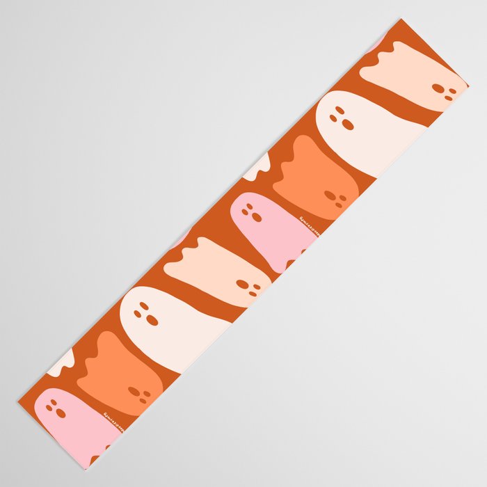 Ghost Print in Orange Table Runner Gallery Image 3