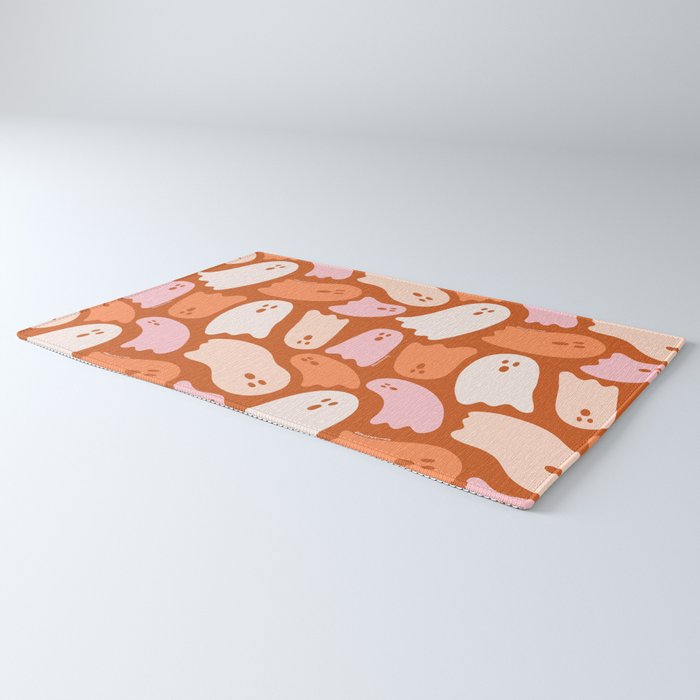 Ghost Print in Orange Rug Gallery Image 3