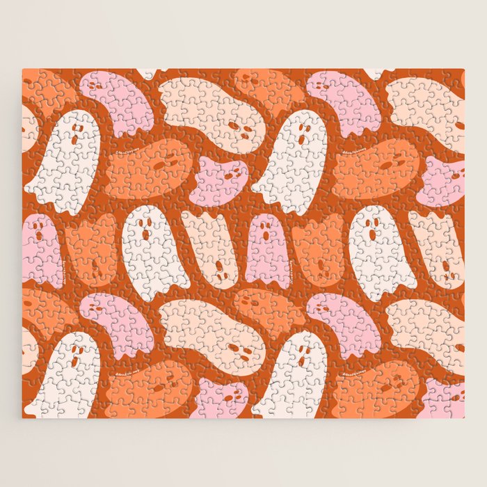 Ghost Print in Orange Jigsaw Puzzle Gallery Image 1