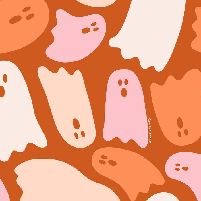 Ghost Print in Orange Coffee Mug Gallery Image 2