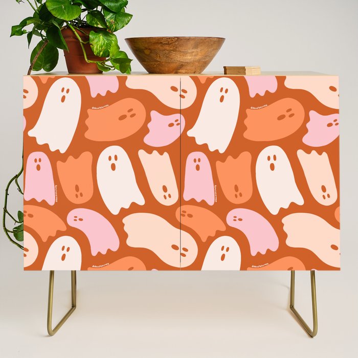 Ghost Print in Orange Credenza Gallery Image 1