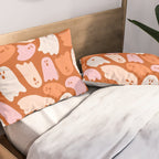 Ghost Print in Orange Pillow Sham Gallery Image 2