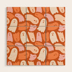 Ghost Print in Orange Wood Wall Art Gallery Image 1