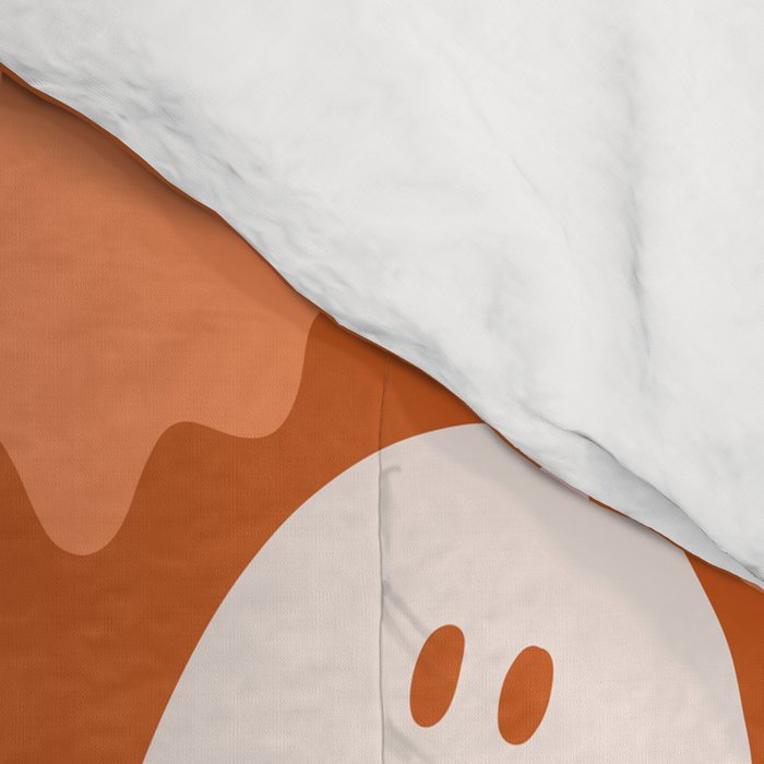Ghost Print in Orange Comforter Gallery Image 4