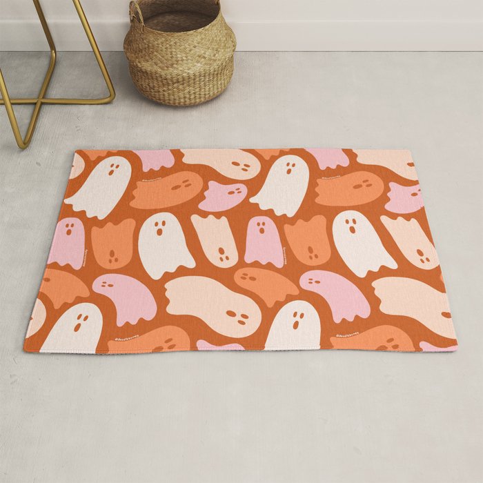 Ghost Print in Orange Rug Gallery Image 1