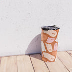 Ghost Print in Orange Travel Mug Gallery Image 4
