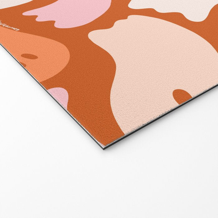 Ghost Print in Orange Welcome Mat Gallery Image 2