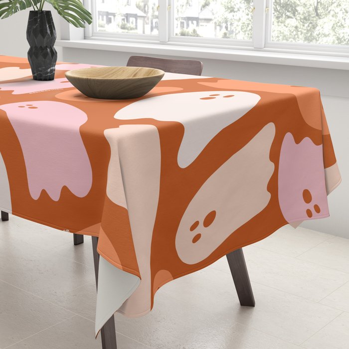 Ghost Print in Orange Tablecloth Gallery Image 3
