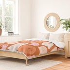 Ghost Print in Orange Duvet Cover Gallery Image 2