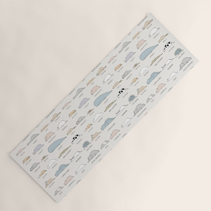 The Moody Animals (Colours) Yoga Mat Gallery Image 1