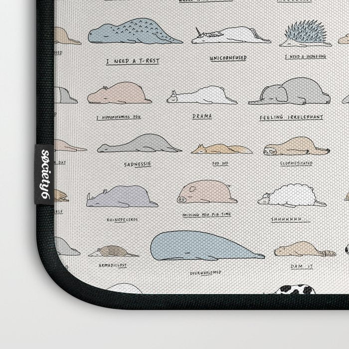 The Moody Animals (Colours) Laptop Sleeve Gallery Image 3
