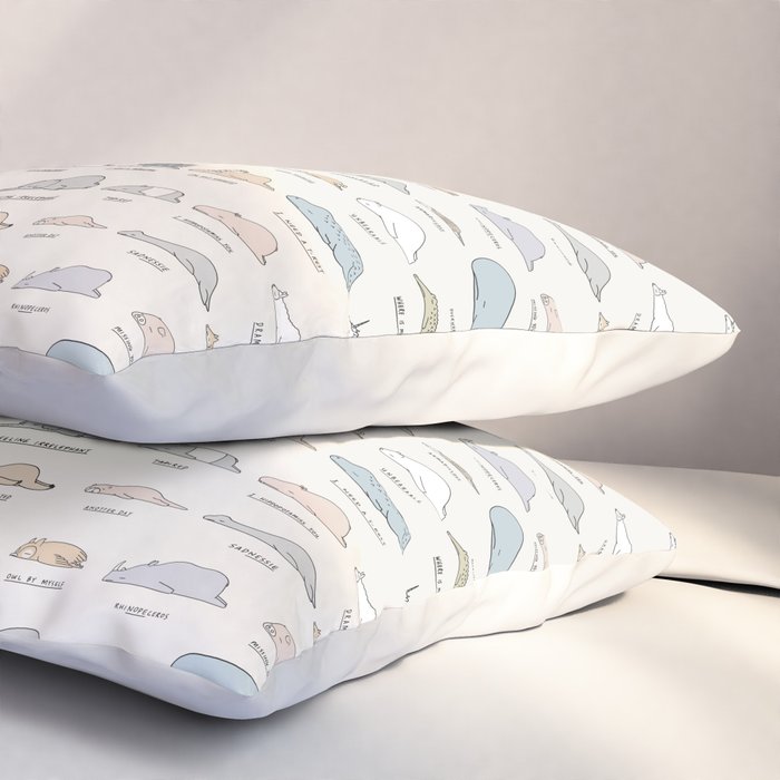 The Moody Animals (Colours) Pillow Sham Gallery Image 3