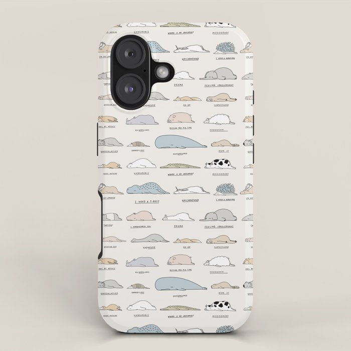 The Moody Animals (Colours) iPhone Case Gallery Image 1