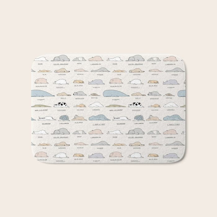 The Moody Animals (Colours) Bath Mat Gallery Image 1