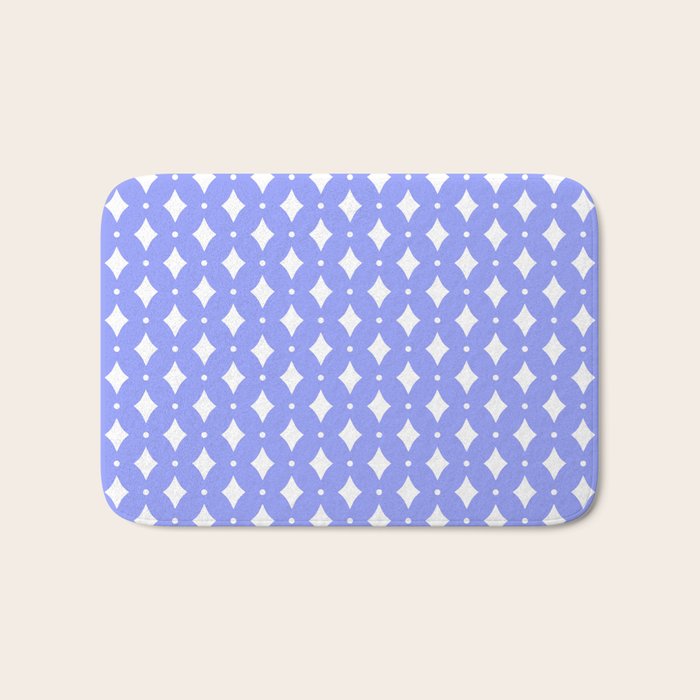 Vintage Stars XVI Periwinkle Blue Bath Mat Gallery Image 1