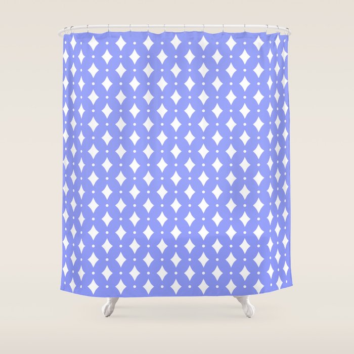 Vintage Stars XVI Periwinkle Blue Shower Curtain Gallery Image 1