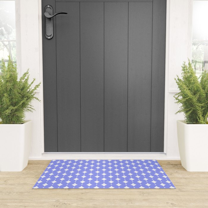 Vintage Stars XVI Periwinkle Blue Welcome Mat Gallery Image 3