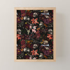 Gothic Night Skulls Flower Botanical Midnight Garden Mini Art Print Gallery Image 1