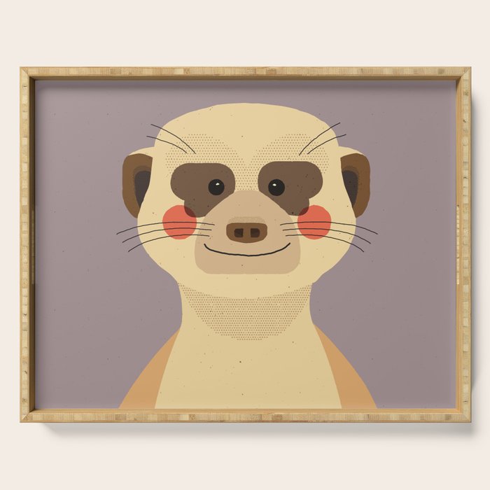 Meerkat, Animal Portrait Serving Tray Gallery Image 1