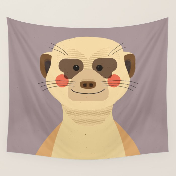 Meerkat, Animal Portrait Wall Tapestry Gallery Image 4