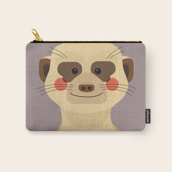 Meerkat, Animal Portrait Carry All Pouch Gallery Image 1