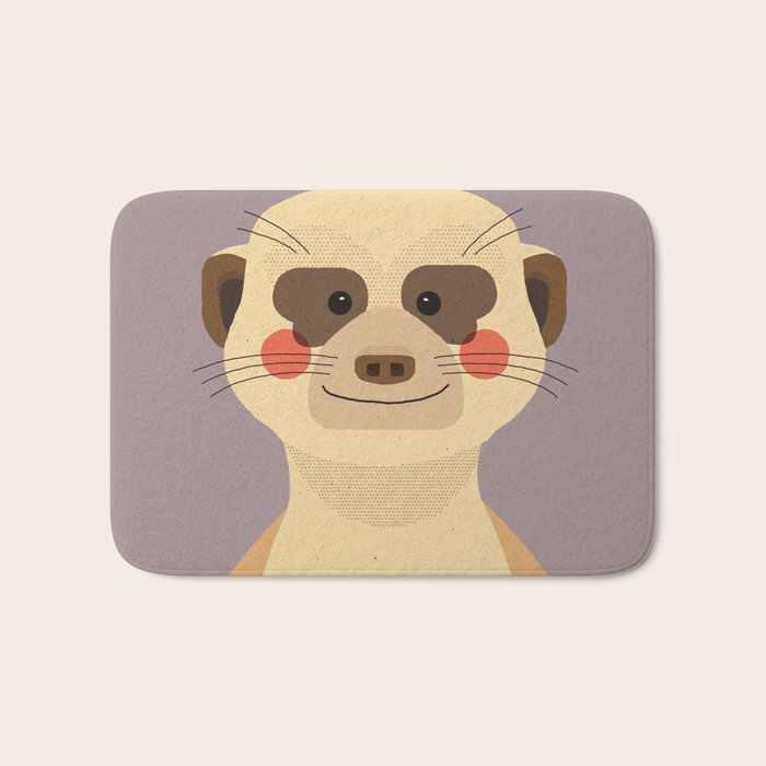 Meerkat, Animal Portrait Bath Mat Gallery Image 1