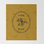 Yee Haw in Gold Throw Blanket Gallery Image 2