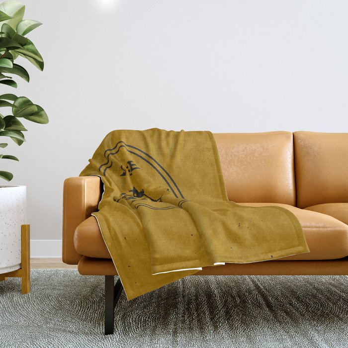 Yee Haw in Gold Throw Blanket Gallery Image 1