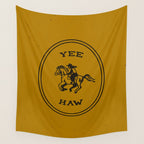 Yee Haw in Gold Wall Tapestry Gallery Image 4