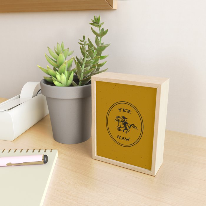 Yee Haw in Gold Mini Art Print Gallery Image 2