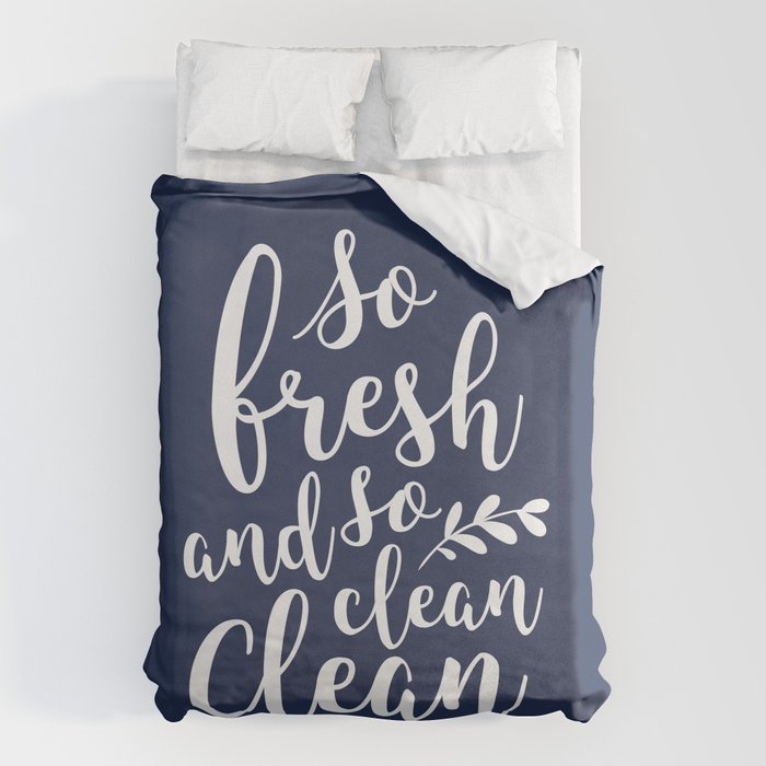so fresh so clean clean (navy) Duvet Cover Gallery Image 6