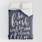 so fresh so clean clean (navy) Duvet Cover Gallery Image 6
