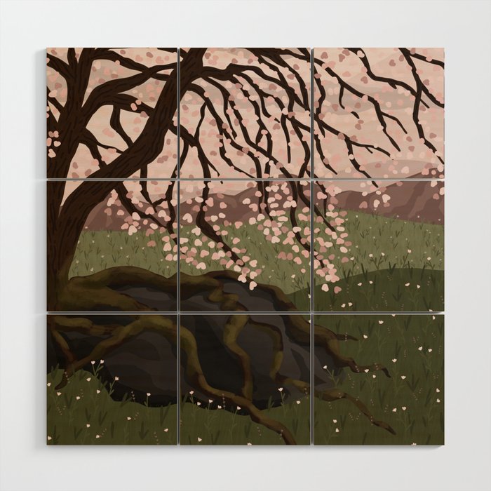 Almond Tree Wood Wall Art Gallery Image 1